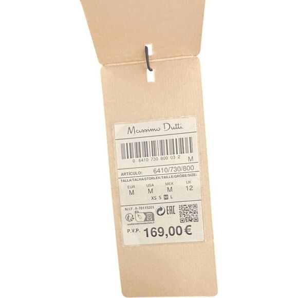 Massimo Dutti Mens Blazer Jacket M Black Textured Wool Blend Coat 6410/730 NWT - Picture 5 of 10